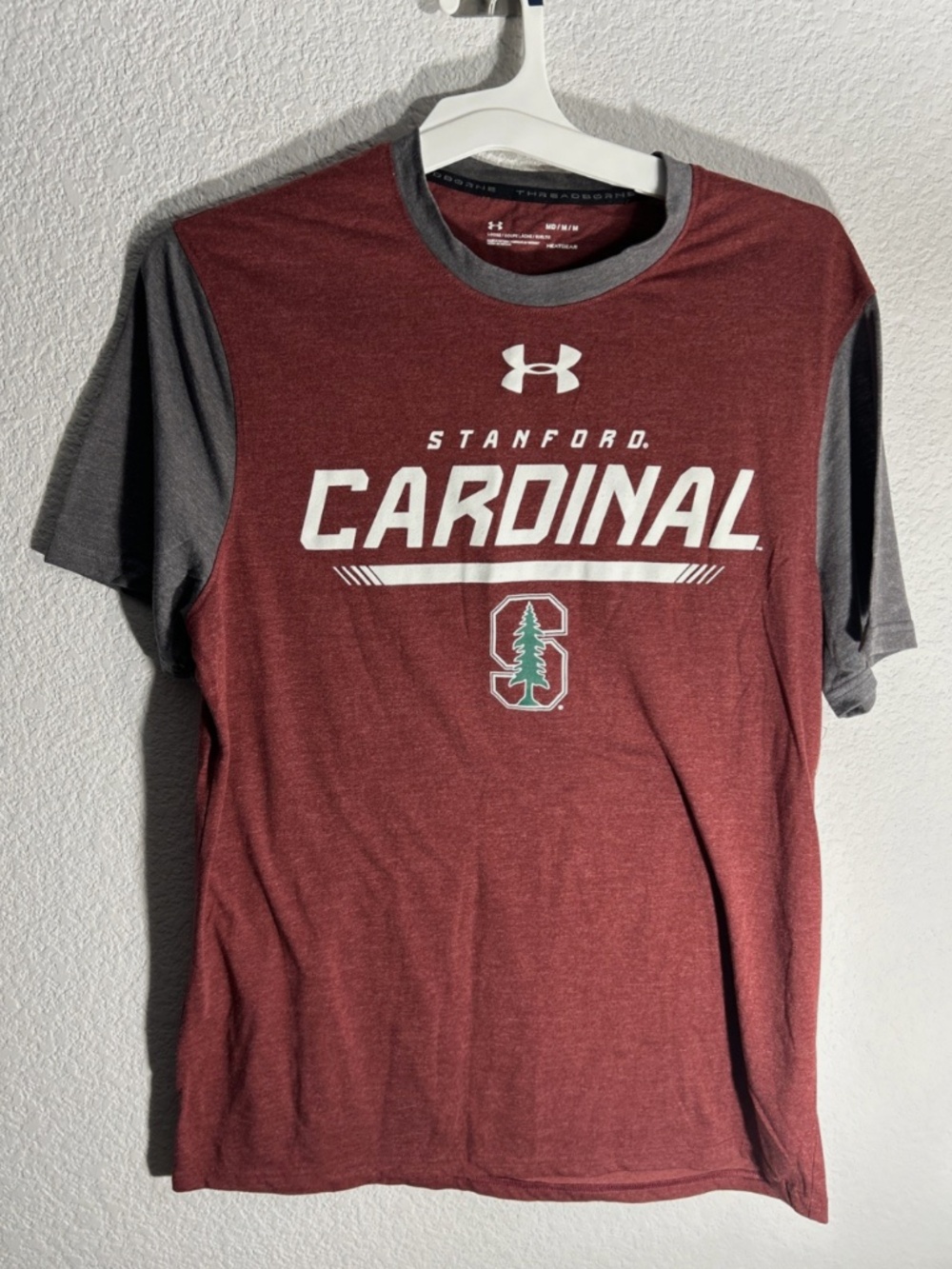 Under Armour Stanford Cardinals Tee Shirt Threadborne Mens Medium Heatgear Loose